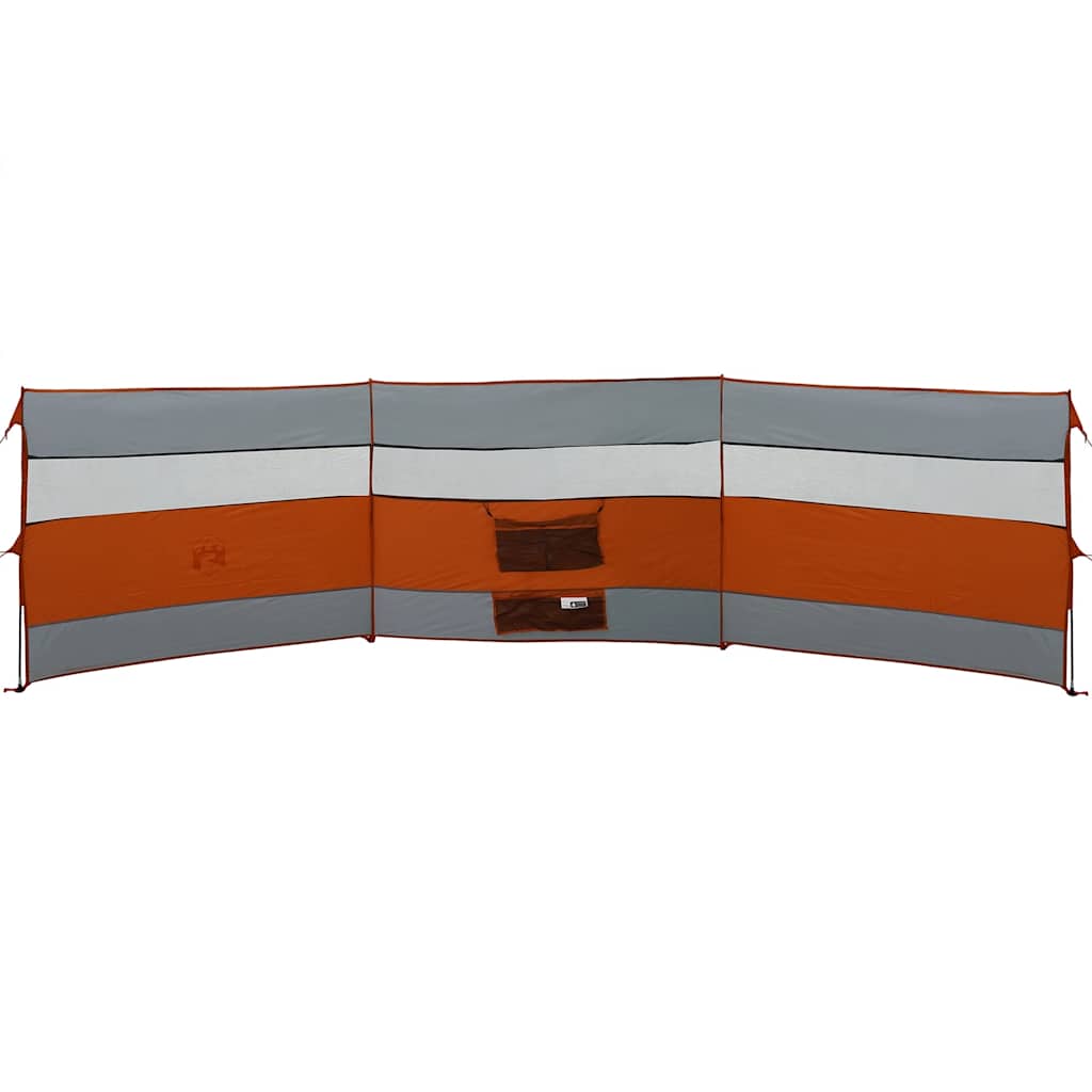 vidaXL Cortaviento de camping impermeable gris naranja 508x130 cm - Image 6