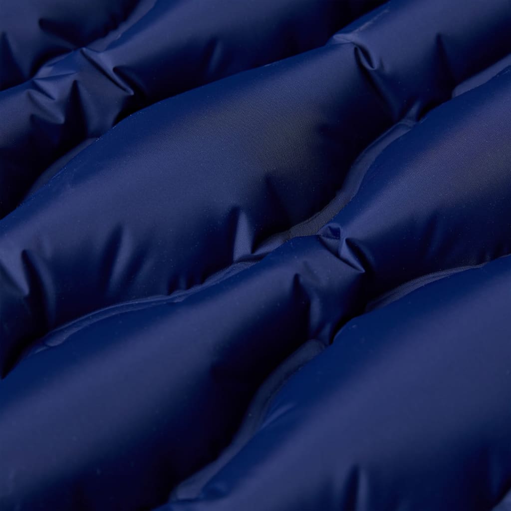 vidaXL Colchón de camping autoinflable con almohada 1 persona azul - Image 3