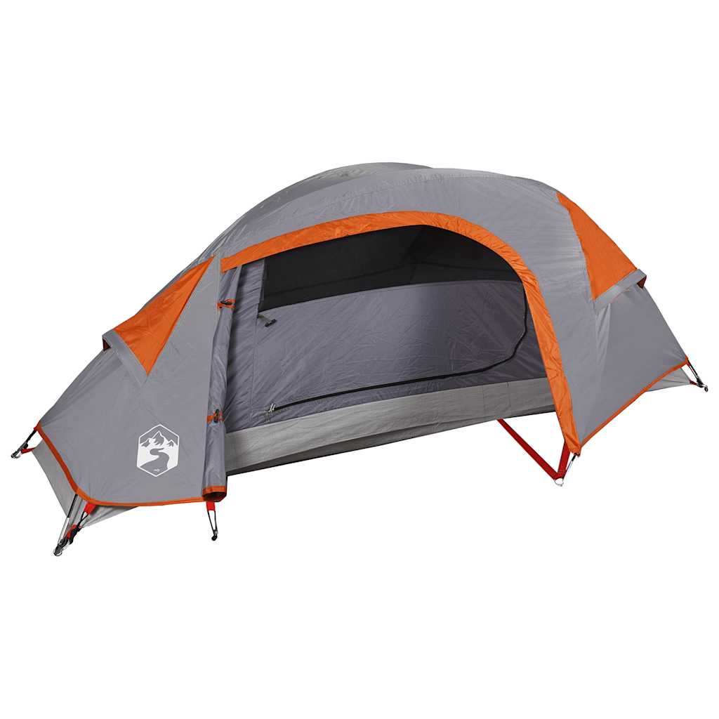 vidaXL Tienda de campaña iglú para 1 persona impermeable naranja - Image 4