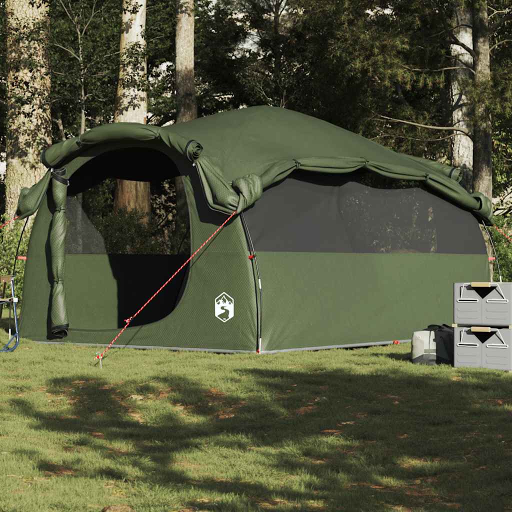 vidaXL Tienda campaña familiar túnel 6 personas impermeable verde