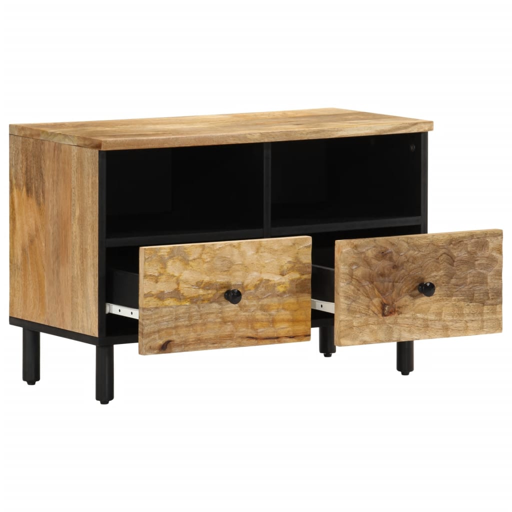 vidaXL Mueble de TV madera maciza de mango 70x33x46 cm - Image 3