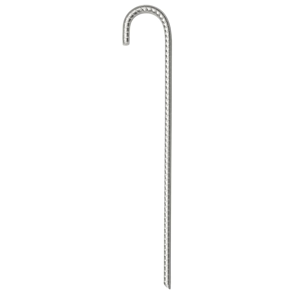 vidaXL Clavijas para tienda 12 uds acero galvanizado 37 cm Ø10 mm - Image 3