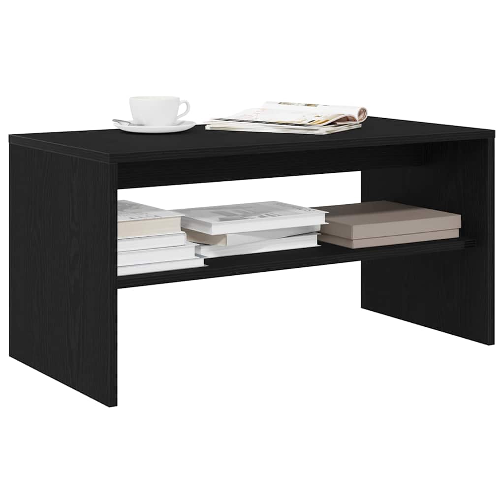 vidaXL Mueble de TV madera de ingeniería roble negro 80x40x40 cm