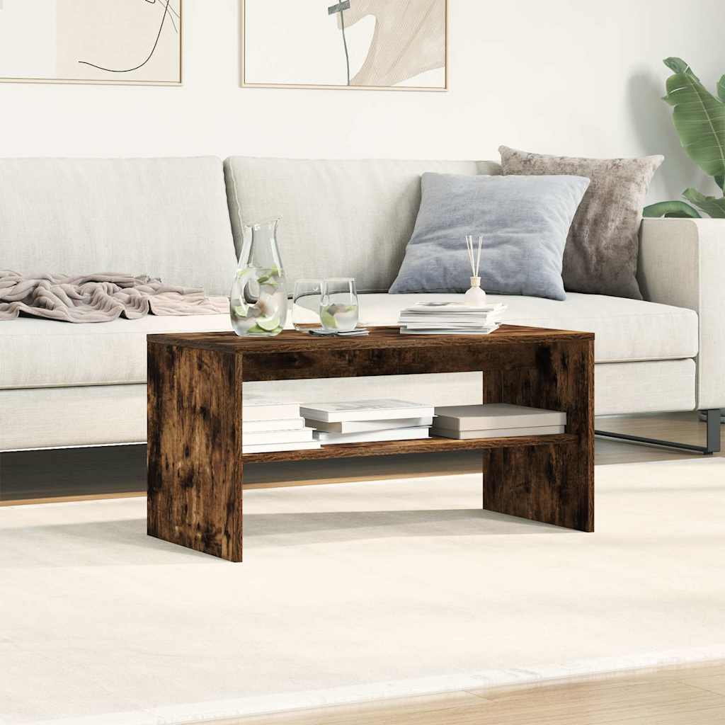 vidaXL Mueble de TV madera de ingeniería roble ahumado 80x40x40 cm - Image 3
