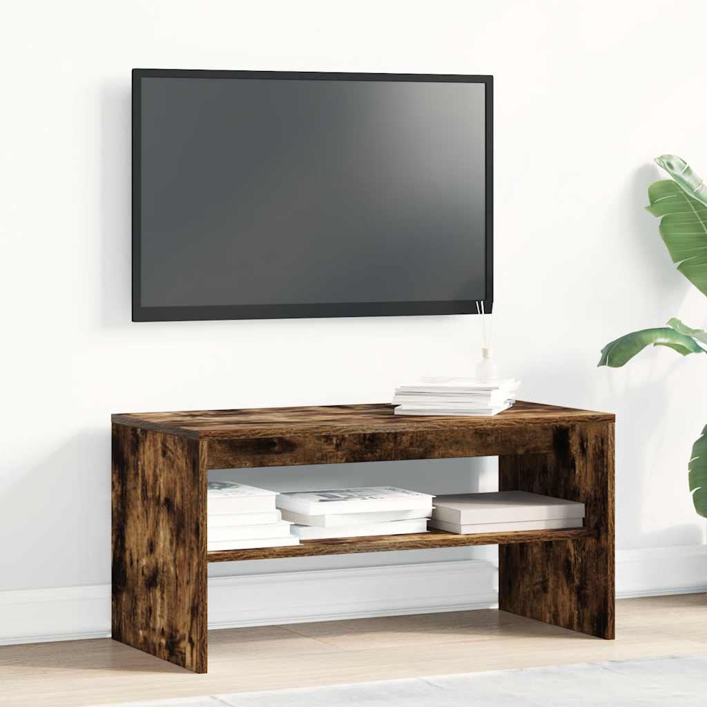 vidaXL Mueble de TV madera de ingeniería roble ahumado 80x40x40 cm - Image 4