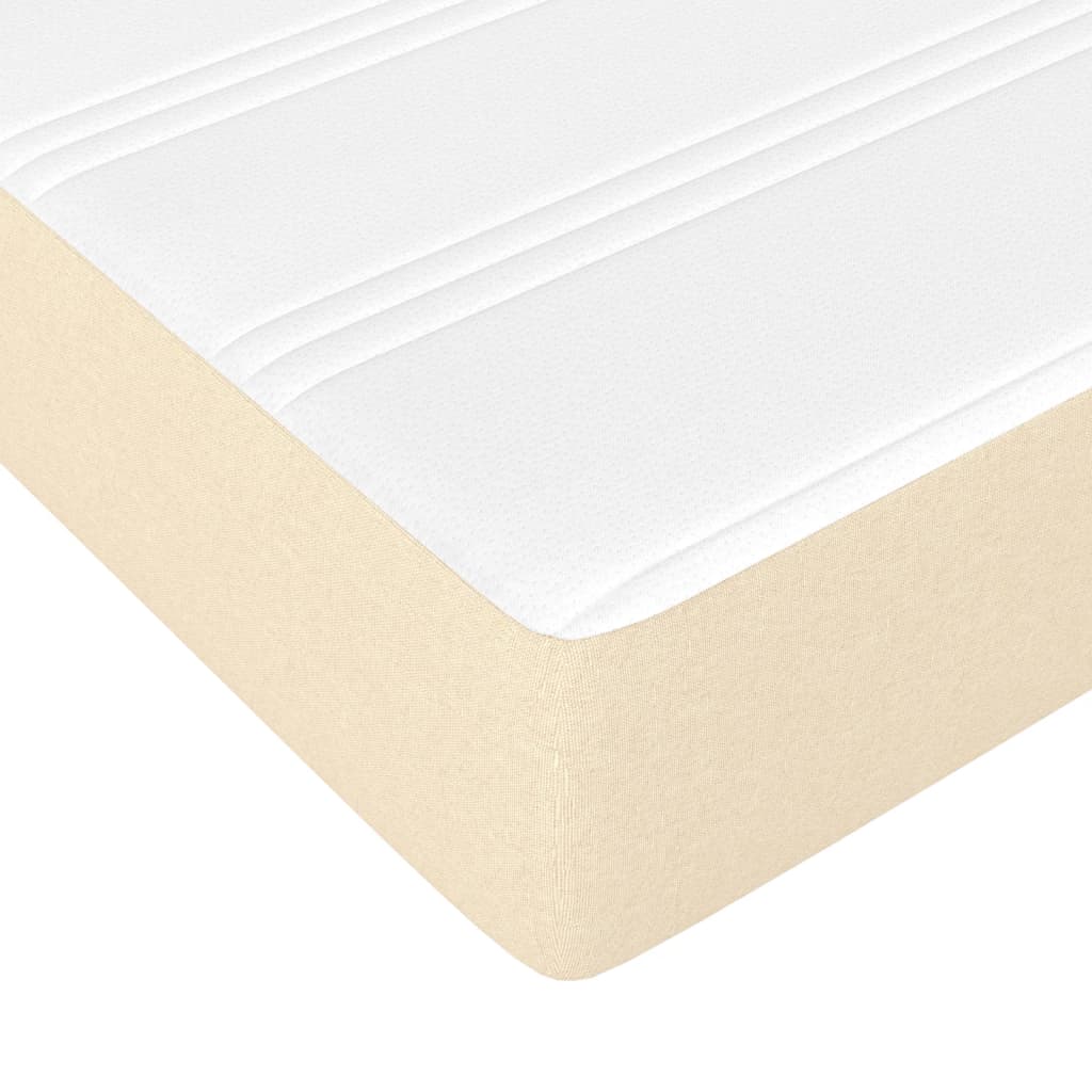 vidaXL Colchón de muelles ensacados tela color crema 90x200x20 cm - Image 5