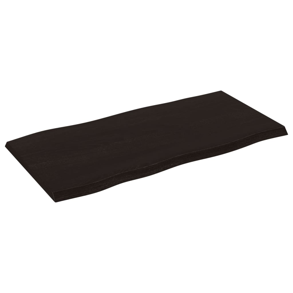 vidaXL Tablero mesa madera tratada roble borde vivo marrón 80x40x2 cm - Image 4