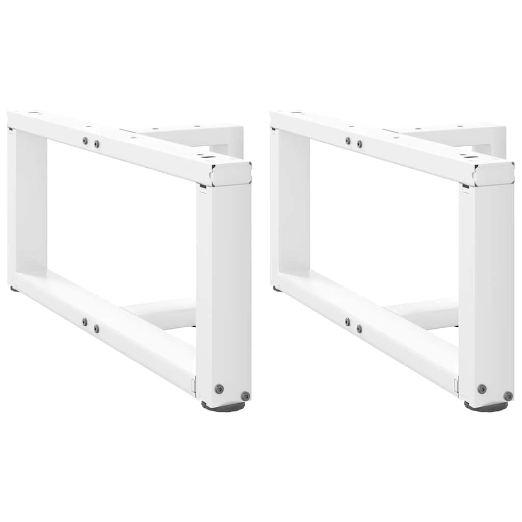 vidaXL Patas para mesa de centro en forma de T (2 unidades), color blanco, 60 x 25 x (30-31) cm, acero