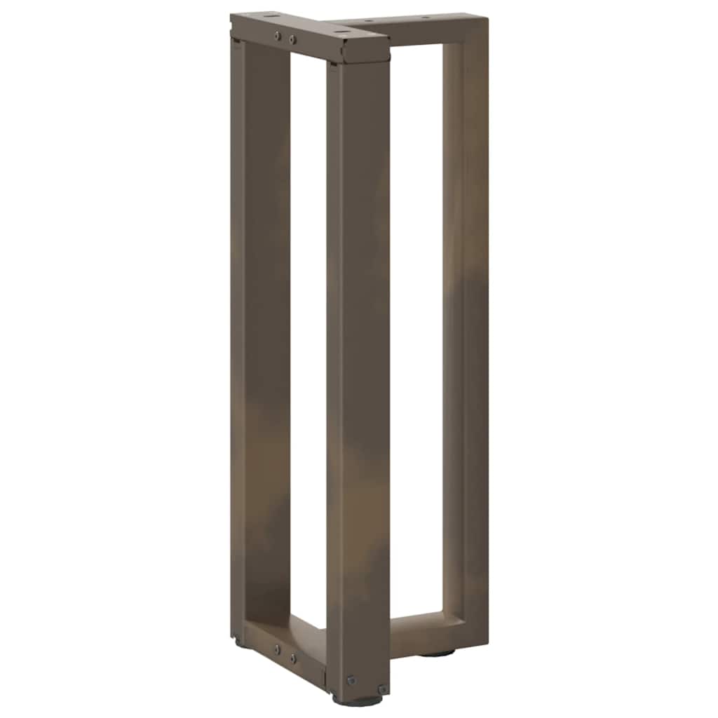 vidaXL Patas para consola en forma de T (2 unidades), color negro, 25 x 28 x (72-73) cm, acero - Image 4
