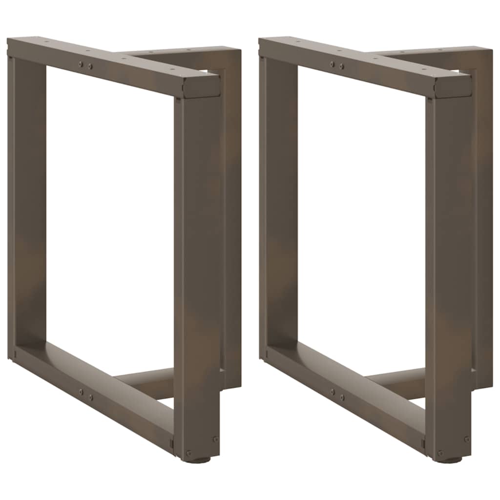 vidaXL Patas para mesa de comedor en forma de T (2 unidades), color negro, 70 x 35 x (72-73) cm, acero