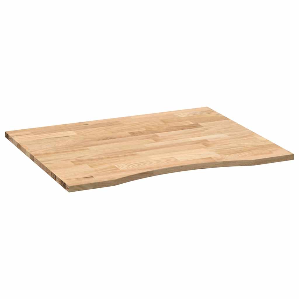 vidaXL Tablero escritorio rectangular madera maciza roble sin tratar - Image 4