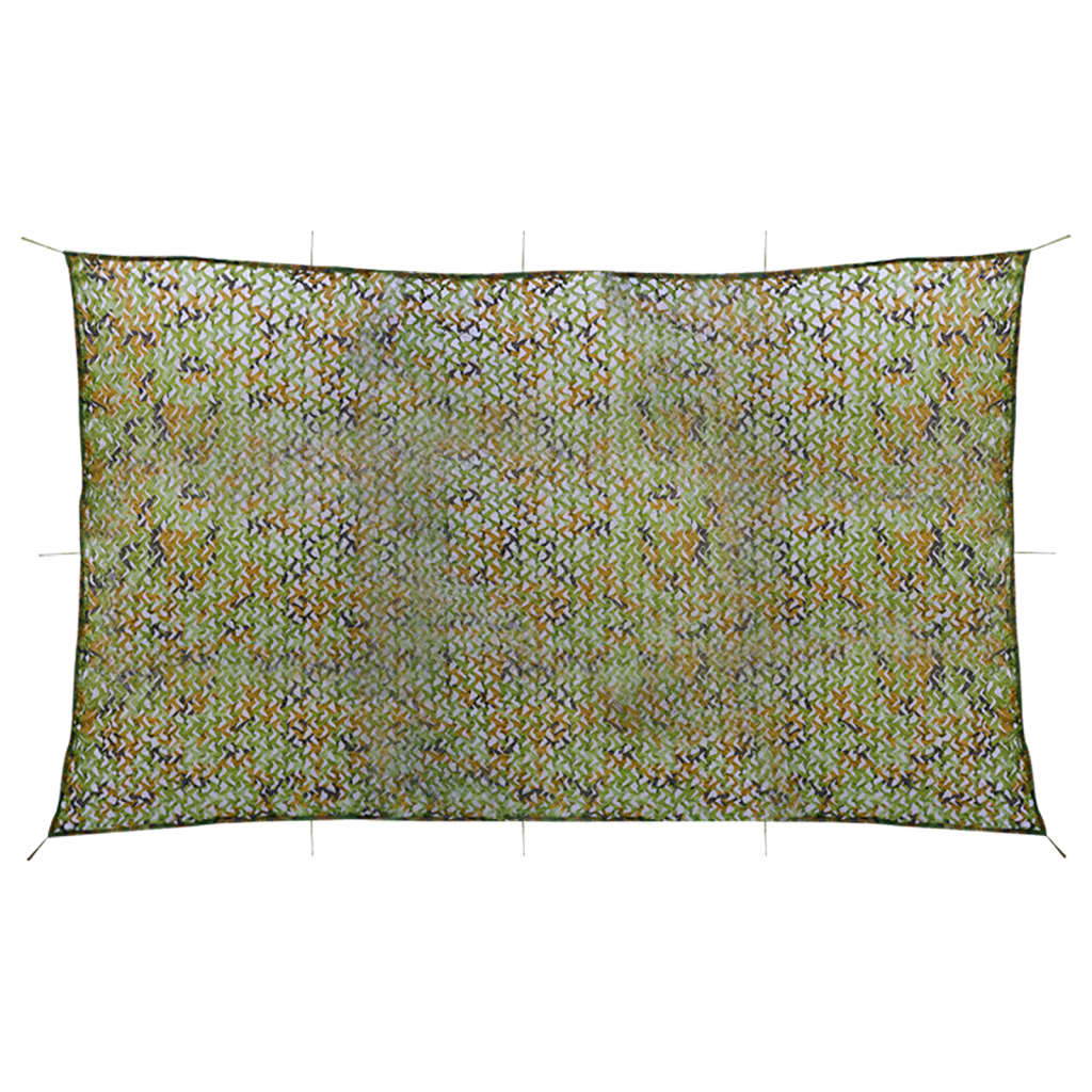 vidaXL Red de camuflaje con bolsa de almacenamiento verde 2x7 m
