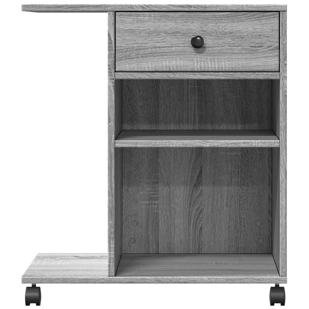 vidaXL Soporte para impresora con ruedas gris Sonoma 60x40x68,5 cm - Image 5