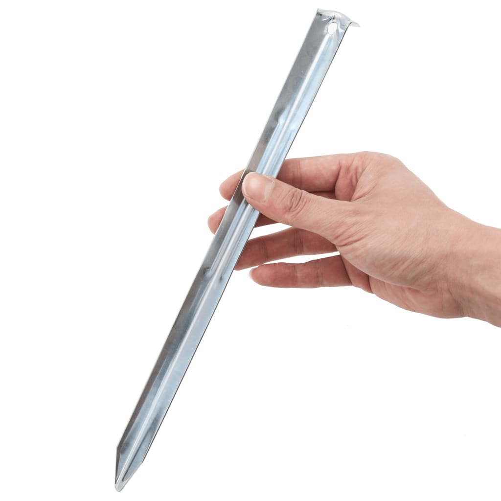 vidaXL Clavijas para tienda 24 uds acero galvanizado 30 cm Ø20 mm - Image 3