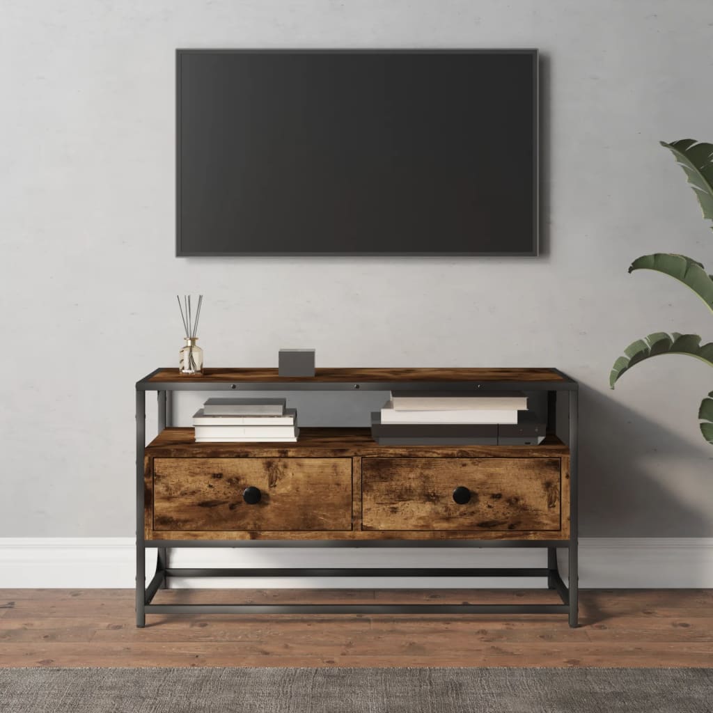vidaXL TV-Schrank Räuchereiche 80x35x45 cm Holzwerkstoff
