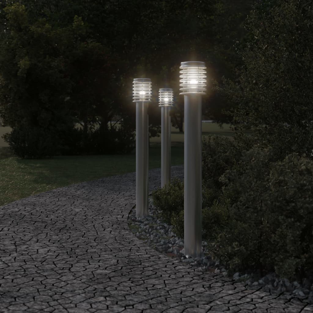 vidaXL Wegeleuchte Silbern 110 cm Edelstahl - Image 3