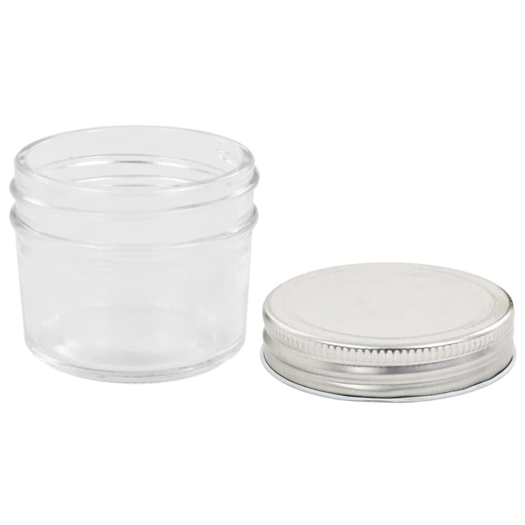 vidaXL Marmeladengläser mit Silbernen Deckeln 24 Stk. 110 ml - Image 5