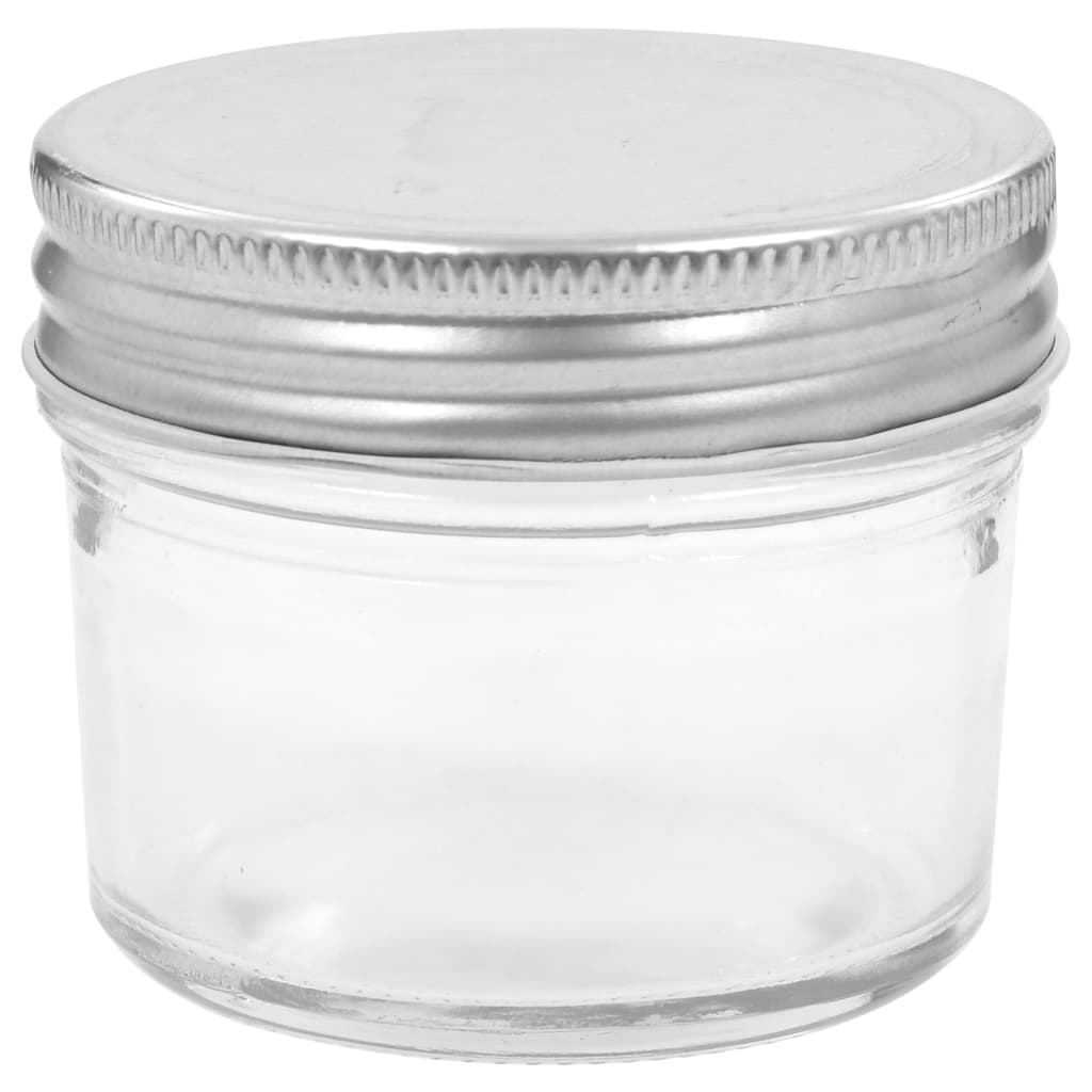 vidaXL Marmeladengläser mit Silbernen Deckeln 24 Stk. 110 ml - Image 4