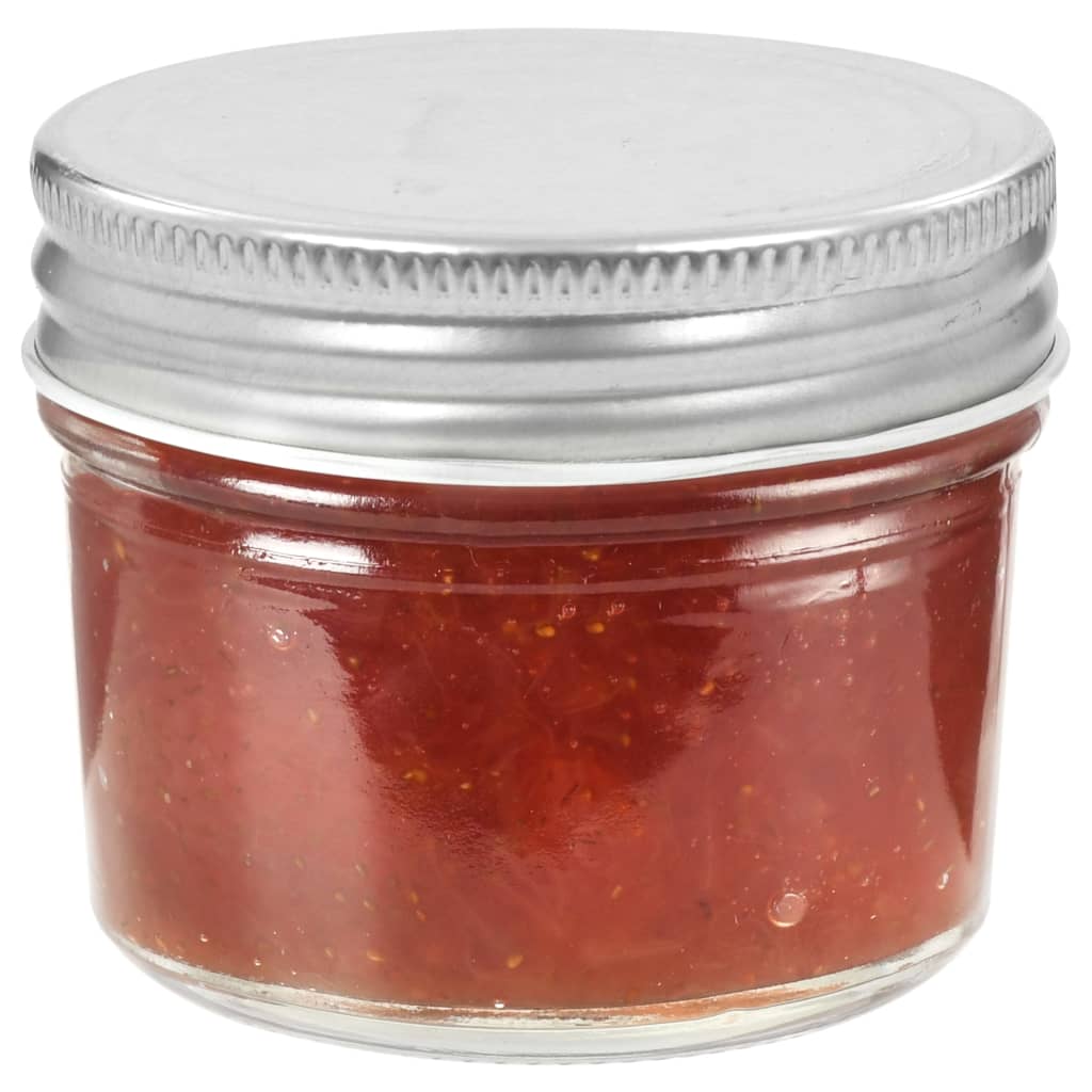 vidaXL Marmeladengläser mit Silbernen Deckeln 48 Stk. 110 ml - Image 3