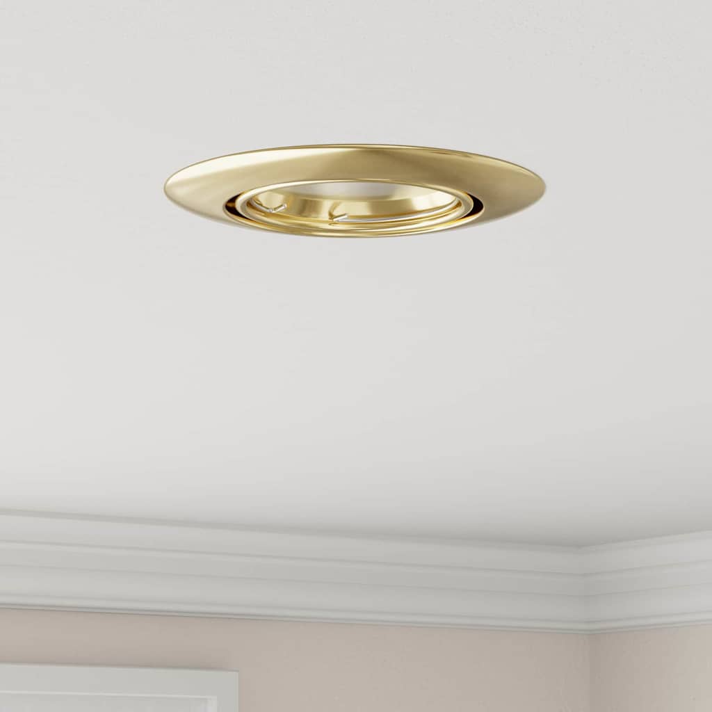vidaXL Spotlights mit Strahlern 6 pcs Gold 9 x 9 cm Metall