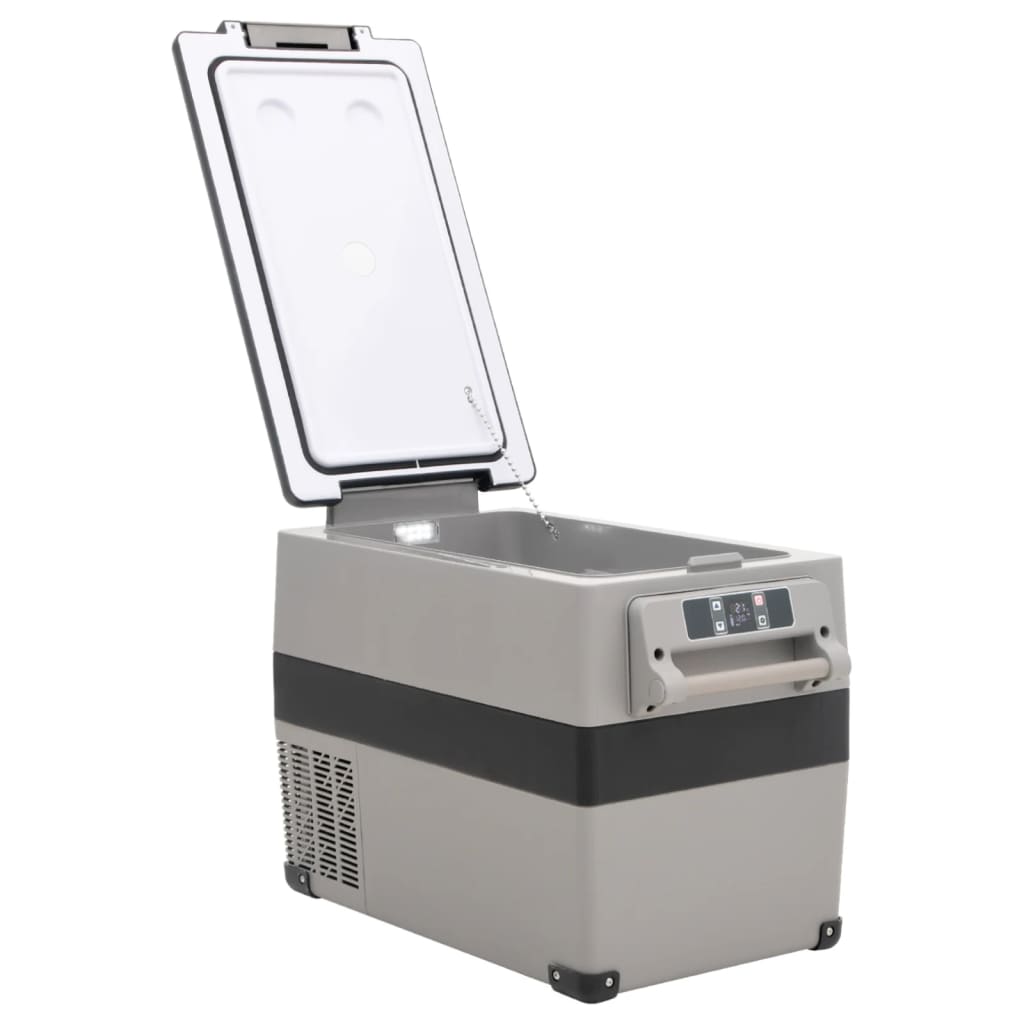 vidaXL Kühlbox mit Griff und Adapter Schwarz und Grau 55 L PP & PE - Image 4