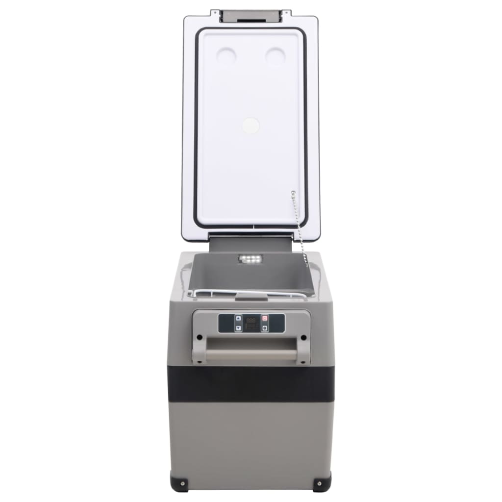 vidaXL Kühlbox mit Griff und Adapter Schwarz und Grau 55 L PP & PE - Image 6