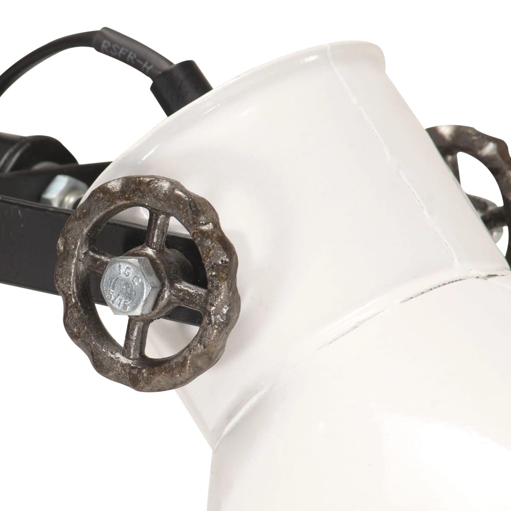 vidaXL Stehlampe 2-flammig Weiß E27 Gusseisen - Image 6