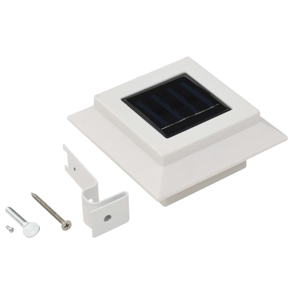 vidaXL Solar-Außenleuchten 12 Stk. LED Rechteckig 12 cm Weiß - Image 6