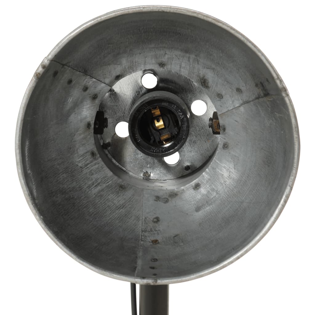 vidaXL Schreibtischlampe 25 W Vintage-Silber 17x17x60 cm E27 - Image 6