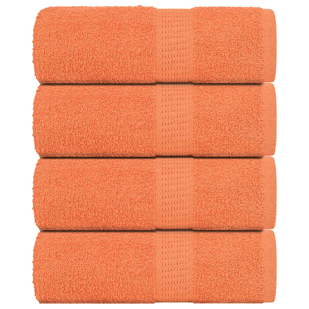 vidaXL Waschhandtücher 4-tlg. FROGN Orange 30x30 cm 100% Baumwolle