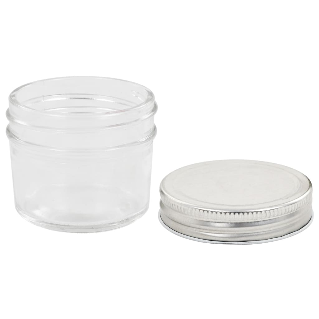 vidaXL Marmeladengläser mit Silbernen Deckeln 96 Stk. 110 ml - Image 5