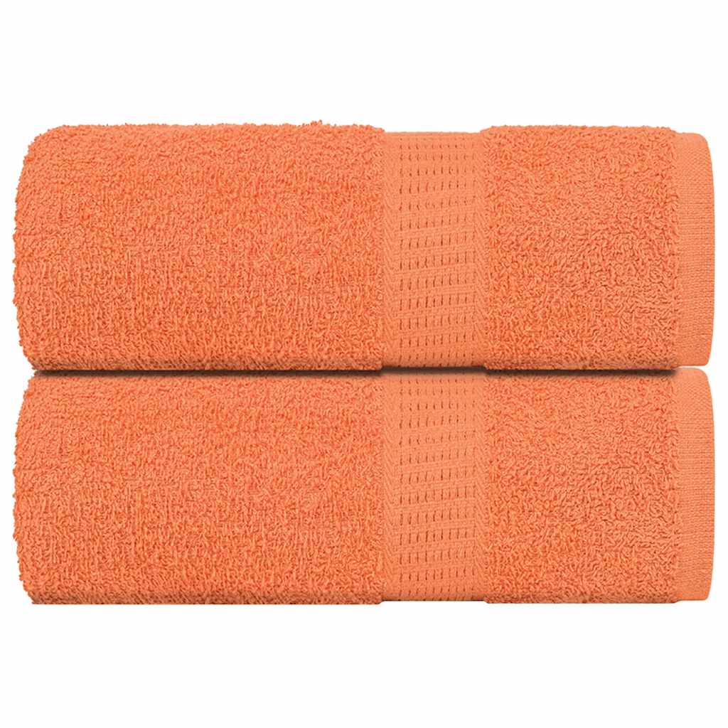 vidaXL Gästetücher 2 Stk. Orange 30x50 cm 360 g/m² 100% Baumwolle