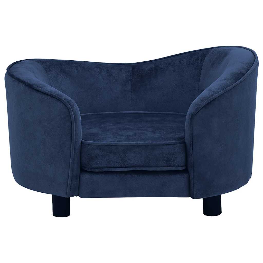 vidaXL Hundesofa Blau 69x49x40 cm Plüsch - Image 3