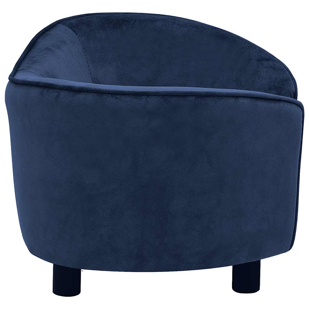 vidaXL Hundesofa Blau 69x49x40 cm Plüsch - Image 4