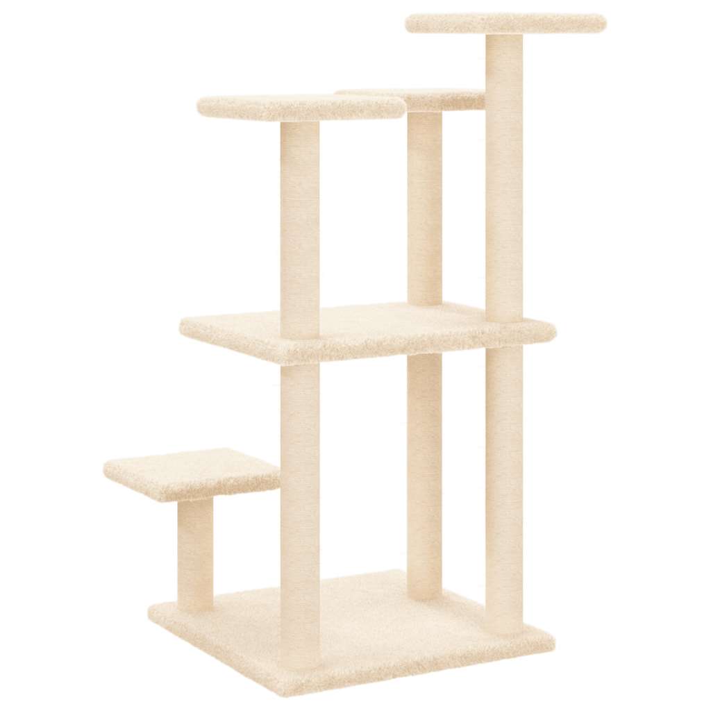 vidaXL Kratzbaum mit Liegeflächen Creme 98,5 cm - Image 6