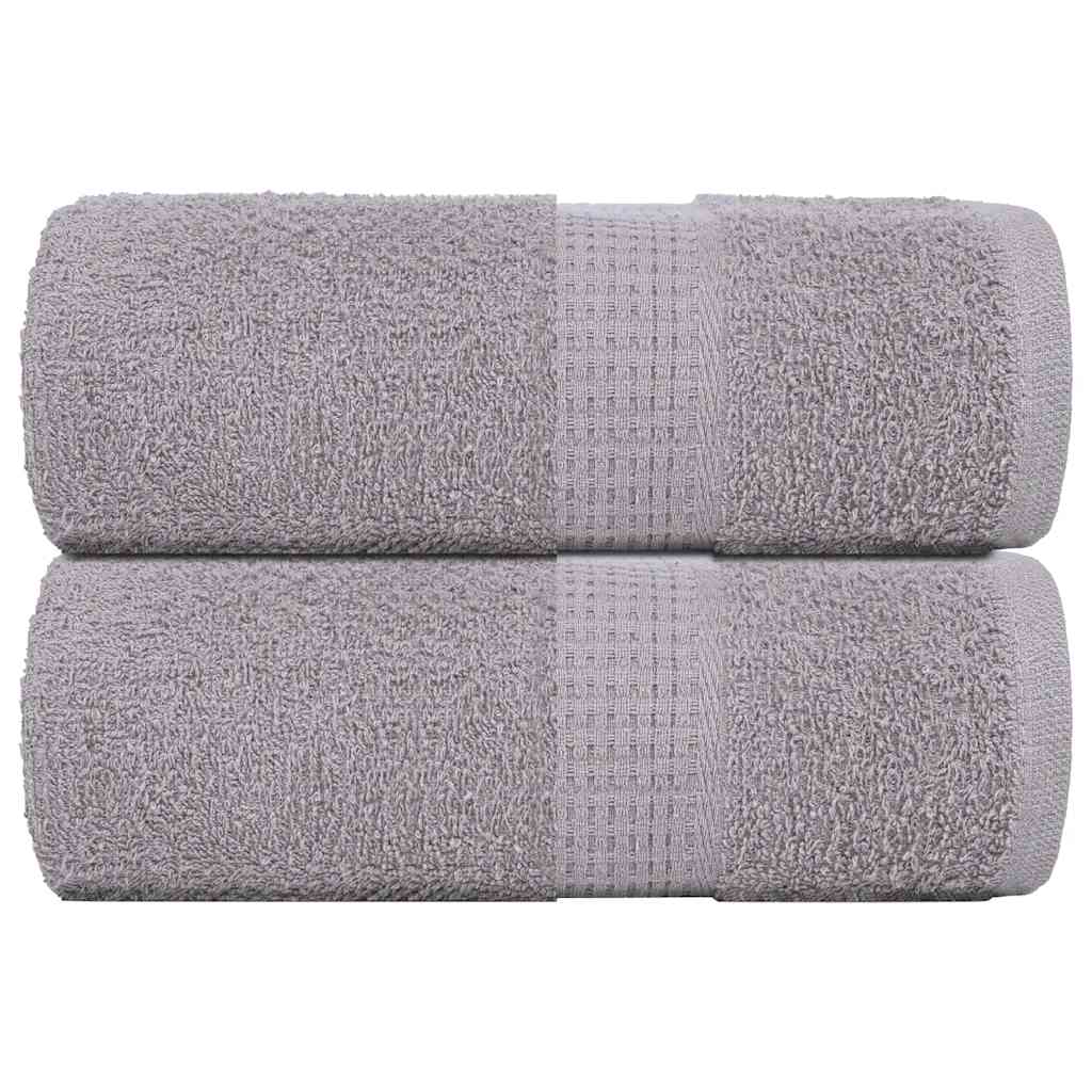 vidaXL Waschhandtücher 2 Stück FROGN Grau 30x30 cm 100% Baumwolle