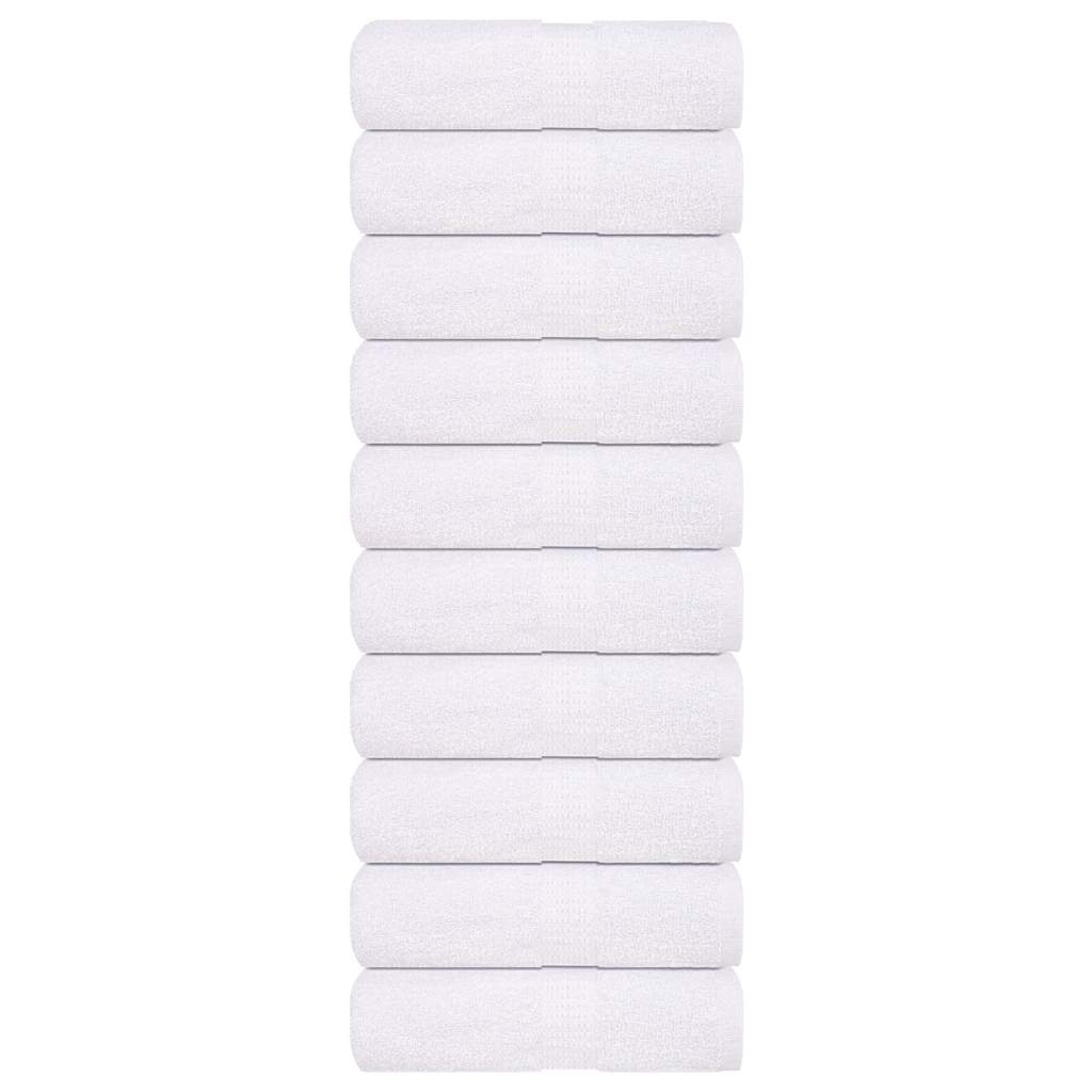 vidaXL Waschlappen 10 Stk. Weiß 15x21 cm 360 g/m² 100% Baumwolle