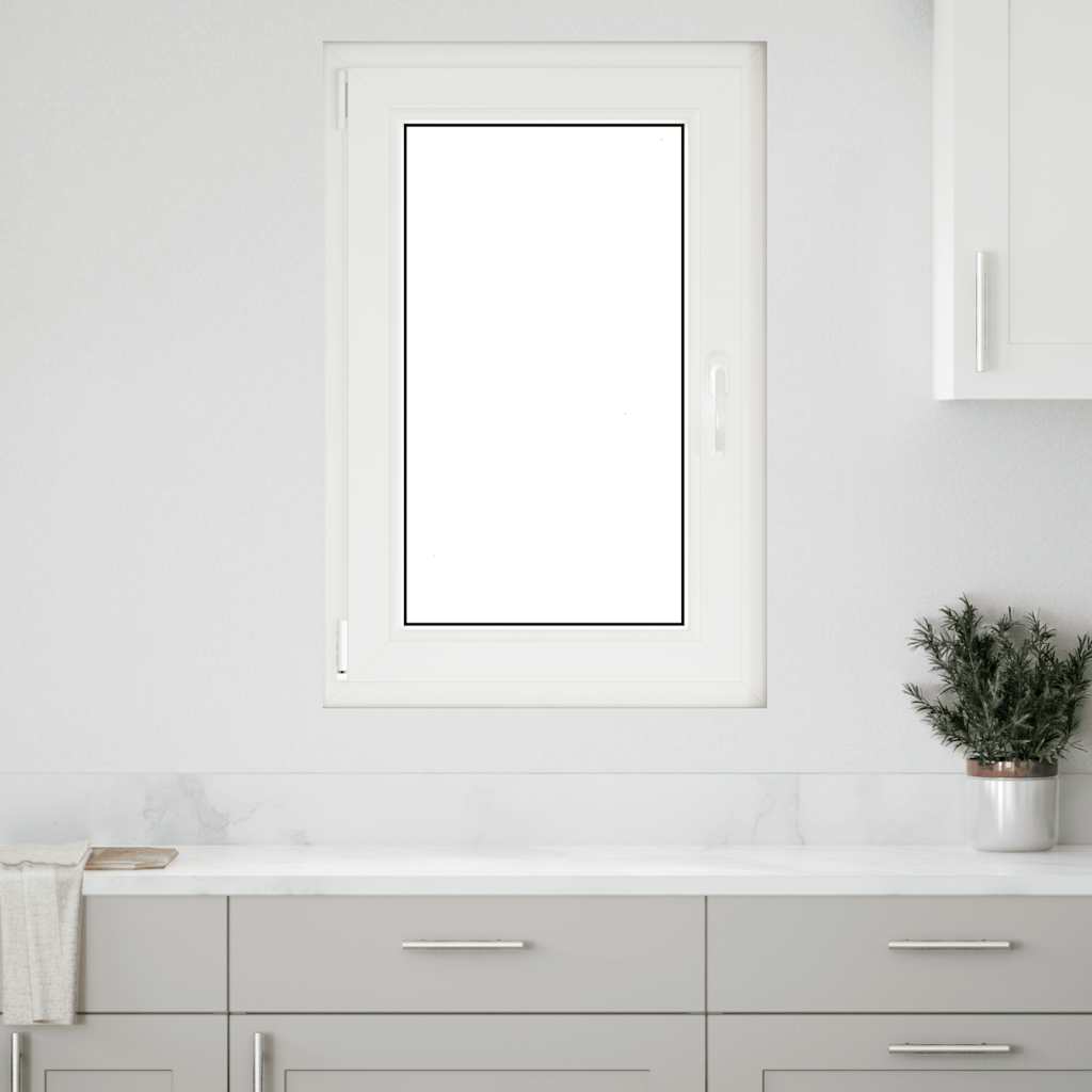 vidaXL Kellerfenster RISOR 60x90 cm Dreh Kipp DIN Links Weiß