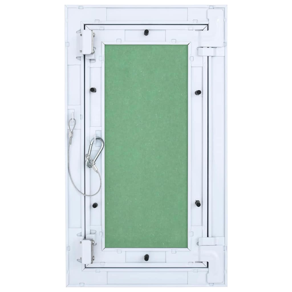 vidaXL Zugangstür Weiß 25 x 45 cm Aluminium und Gipskarton - Image 4