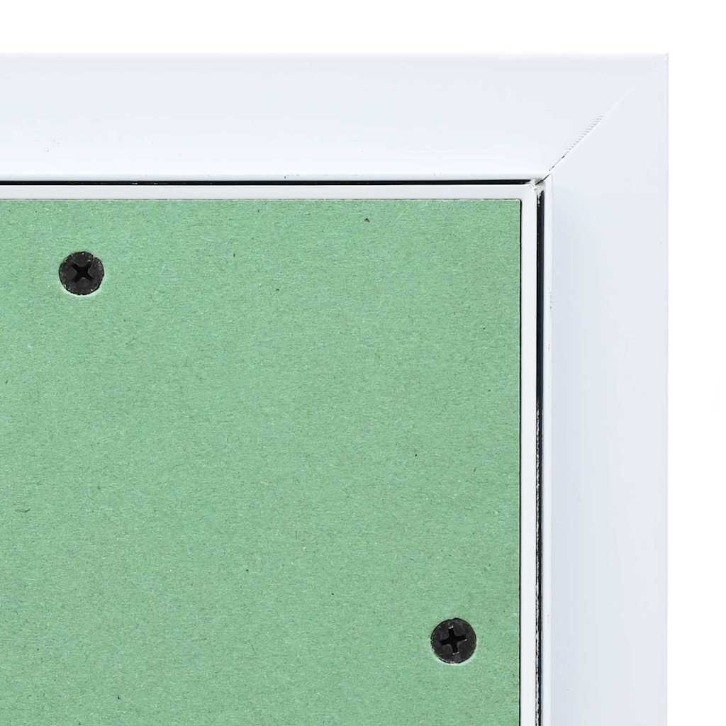 vidaXL Zugangstür Weiß 25 x 45 cm Aluminium und Gipskarton - Image 6