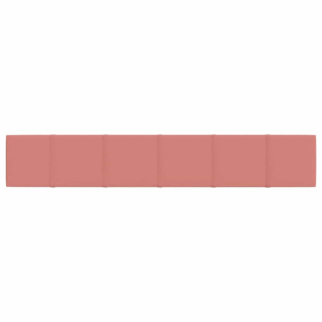 vidaXL Wandpaneele 12 Stk. Rosa 90x15 cm Samt 1,62 m² - Image 5