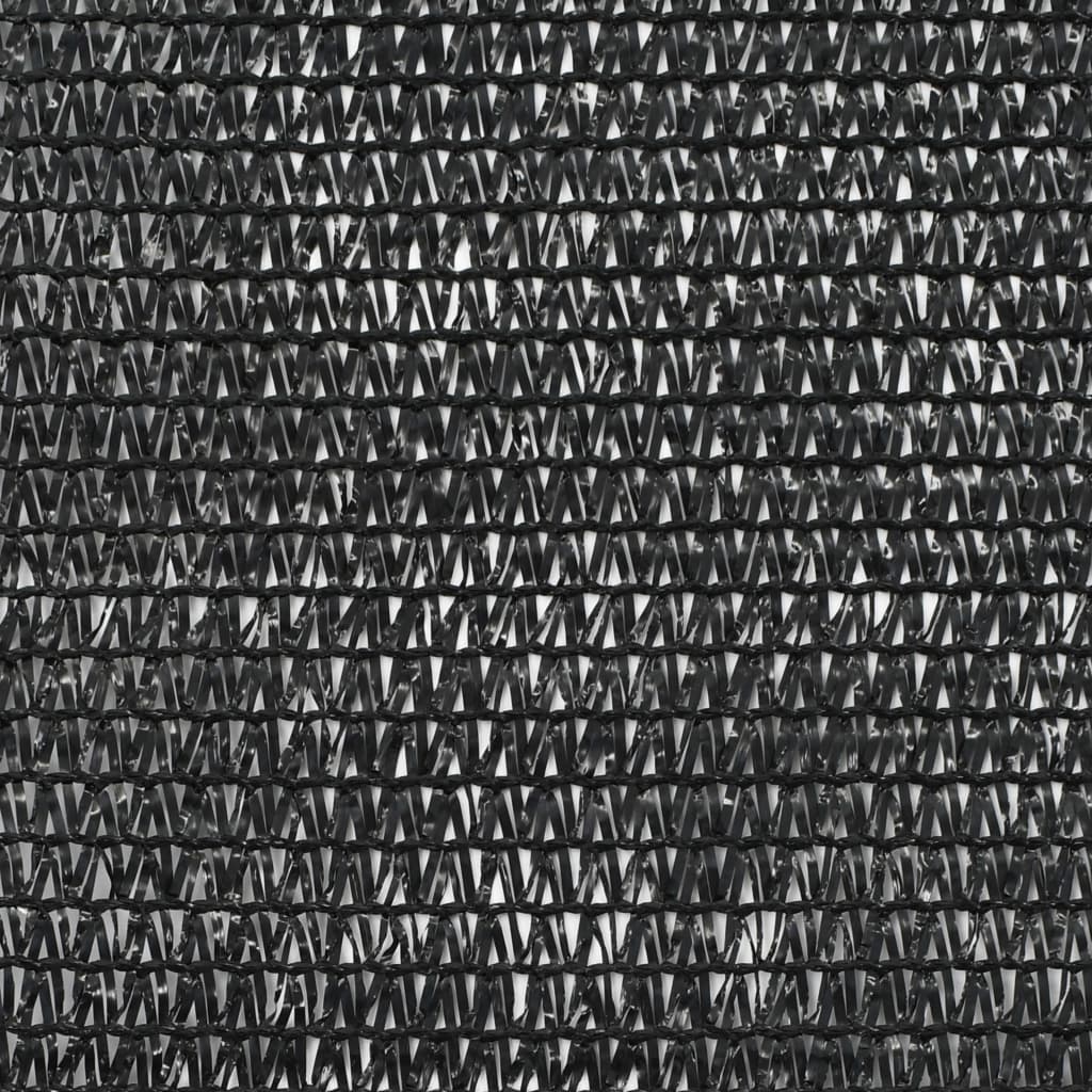 vidaXL Tennisblende Schwarz HDPE 1x25 m Schwarz - Image 4