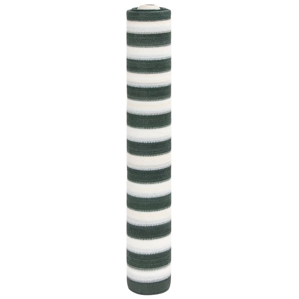 vidaXL Zaunblende Grün und Weiß 1,5x10 m HDPE 75 g/m²
