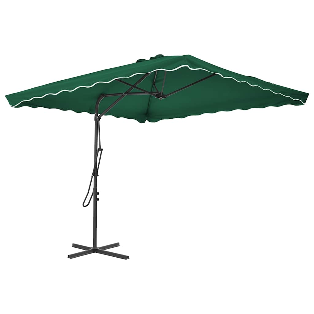 vidaXL Sonnenschirm mit Stahl-Mast 250x250 cm Grün