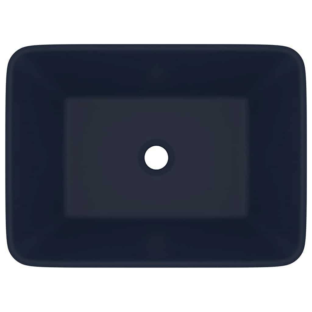 vidaXL Luxus-Waschbecken Matt Dunkelblau 41x30x12 cm Keramik - Image 4