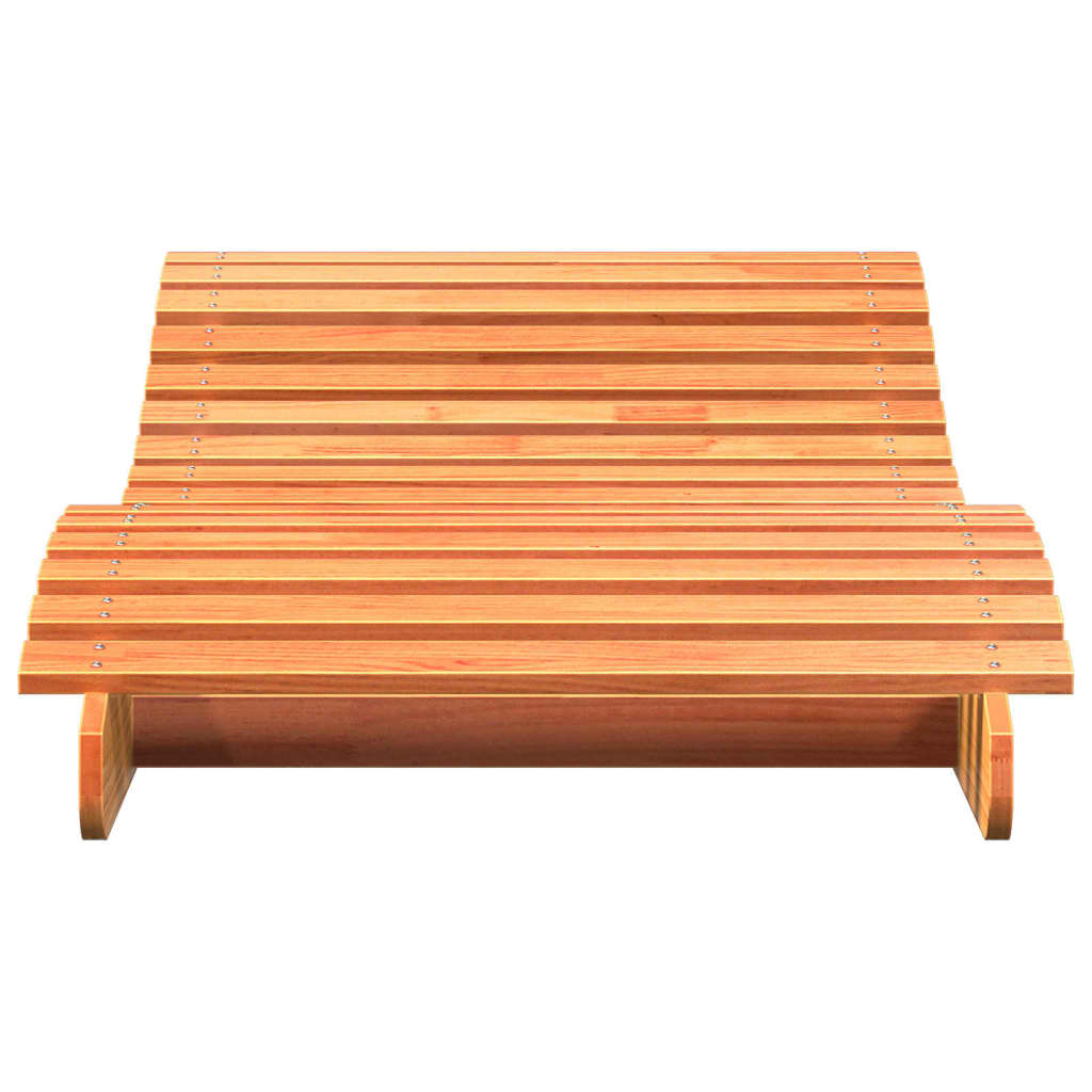 vidaXL Sonnenliege Wachsbraun 205x80x31,5 cm Massivholz Kiefer - Image 4