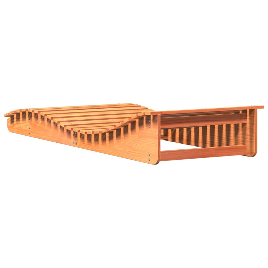 vidaXL Sonnenliege Wachsbraun 205x80x31,5 cm Massivholz Kiefer - Image 6