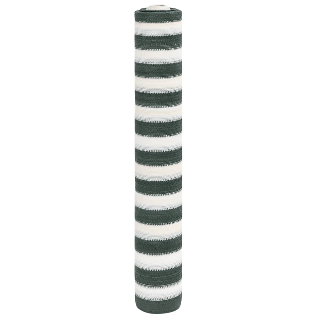 vidaXL Zaunblende Grün und Weiß 1,8x10 m HDPE 75 g/m²