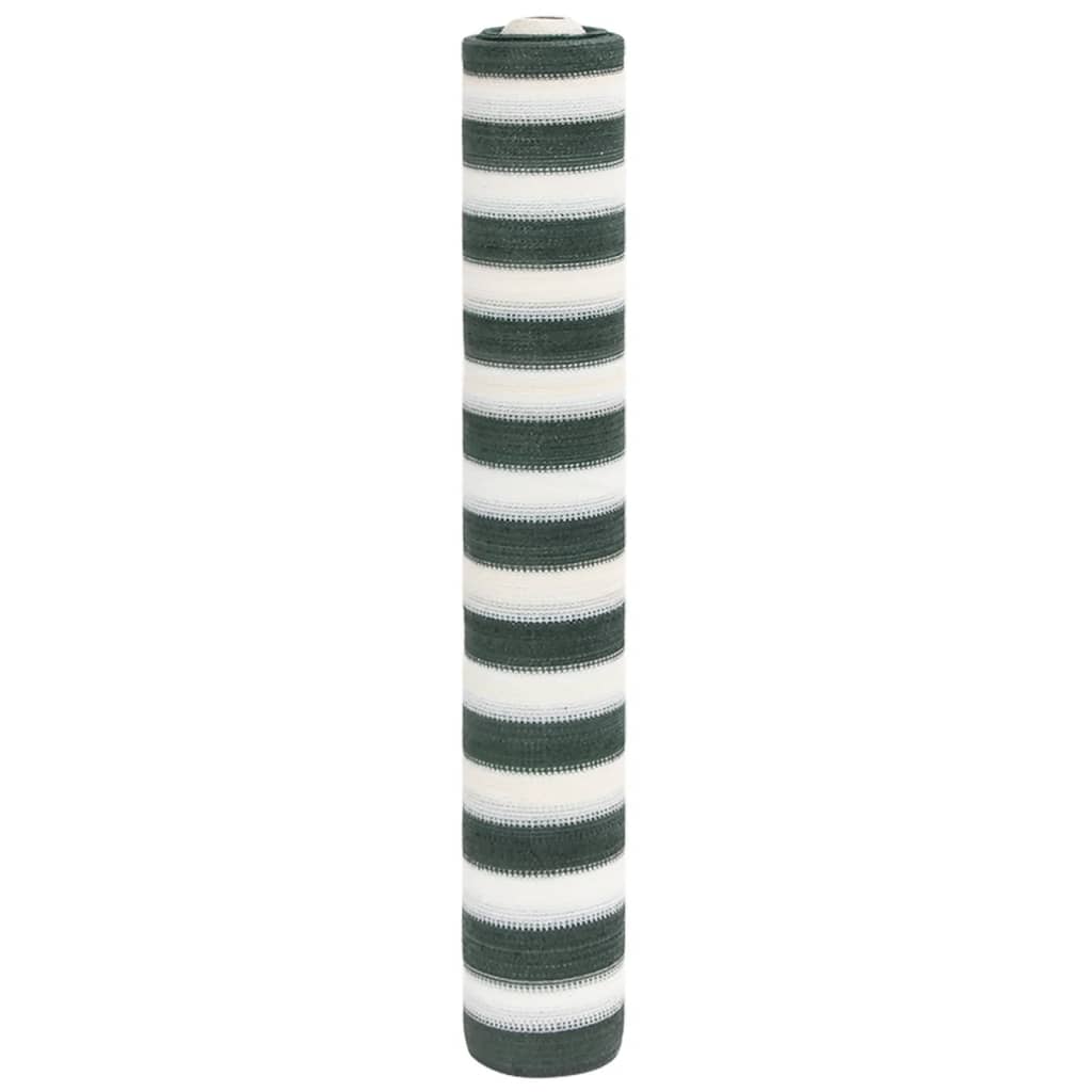 vidaXL Zaunblende Grün und Weiß 1,5x50 m HDPE 75 g/m²