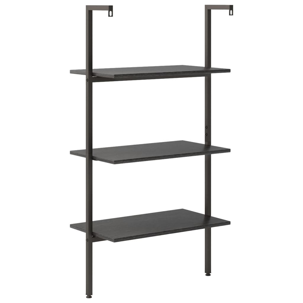 vidaXL Leiterregal mit 3 Böden Schwarz 64x35x120,5 cm - Image 5